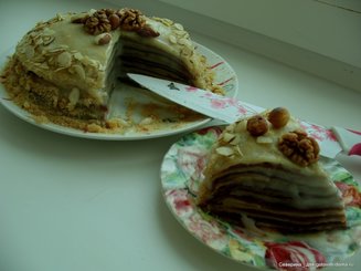 Блинный торт с заварным кремом