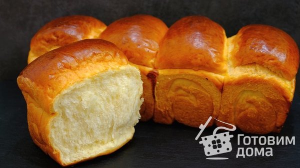 Японский молочный хлеб Хоккайдо на хлебной заварке фото к рецепту 7