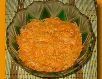 Салат из мускатной тыквы и моркови