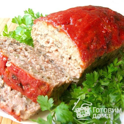 Мясной хлеб с грибами