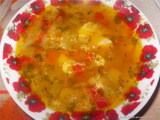 Суп с кабачками и сыром