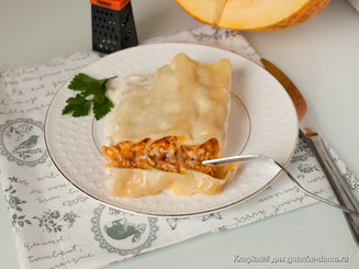 Каннеллони с индюшатиной и тыквой