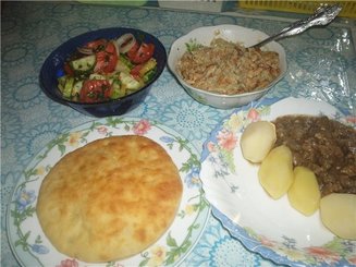 Лепешки с брынзой и перцем