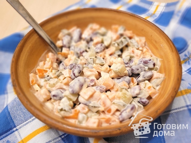 Картофельный салат с солеными огурцами, пошаговый рецепт на ккал, фото, ингредиенты - bellaira