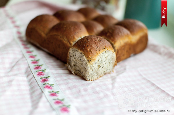 Маковые пышки с ванильным соусом и персиками фото к рецепту 6