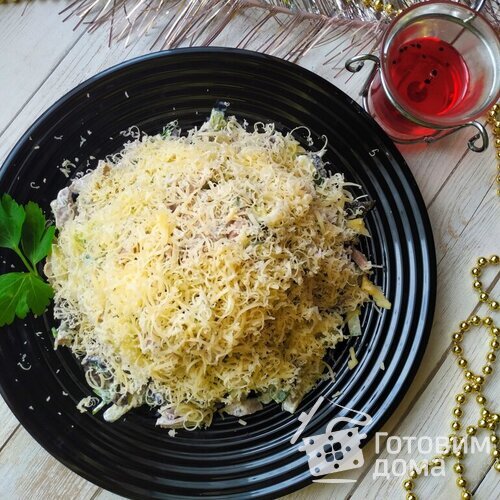 Салат с языком и огруцами