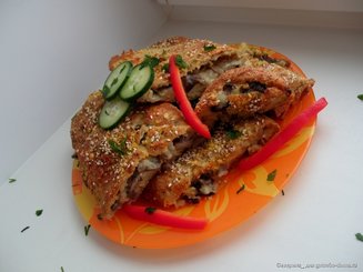 Картофельный рулет с грибами