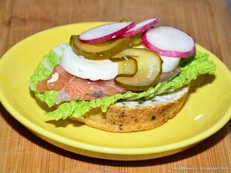 Smørrebrød - Датский открытый бутерброд с лососем