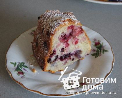 Творожный кекс с ягодами фото к рецепту 1