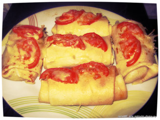 Блинчики с мясной начинкой "а-ля болоньезе"