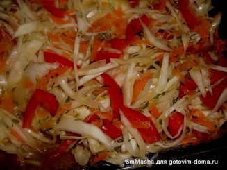 Салат с капустой "Пестренький"