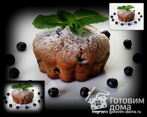 Кексы, и с черникой тоже фото к рецепту 3