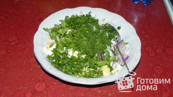 Салат с зеленым горошком и кальмарами фото к рецепту 5