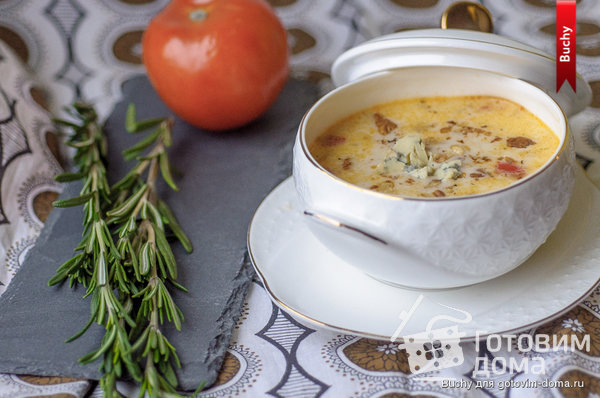 Картофельный суп с голубым сыром фото к рецепту 1