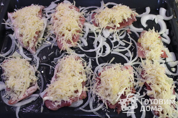 Мясо по французски. Очень сочно и быстро фото к рецепту 7