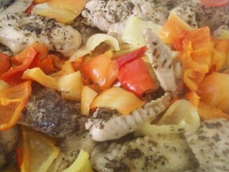 Курица с перцем по романски