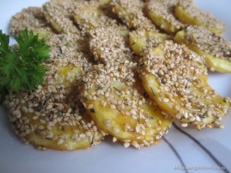 Картофель, запеченный в семенах кунжута