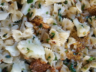 Паста с цветной капустой con aglio e olio