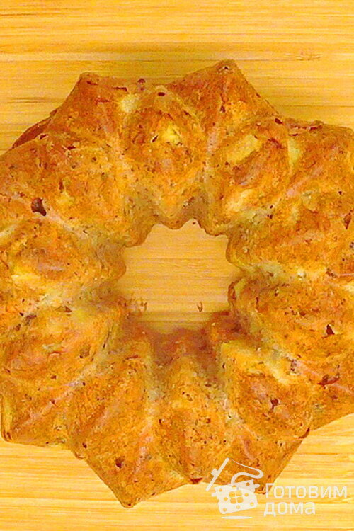 Морковный кекс с орехово-ананасовой начинкой