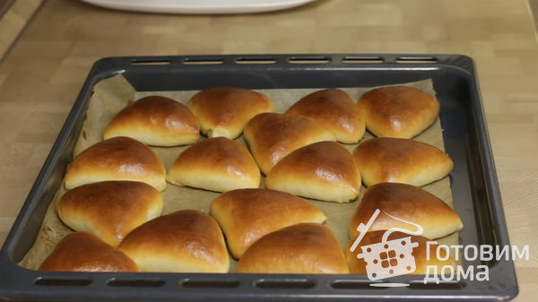 Пирожки с луком и яйцом. Вкусное дрожжевое тесто фото к рецепту 3