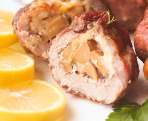 Мешочки с сыром и грибами