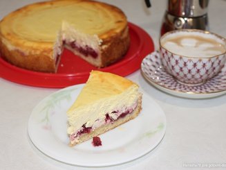 Черничный пирог с творожной заливкой