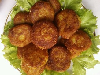 Постные пшенные котлетки с грибами