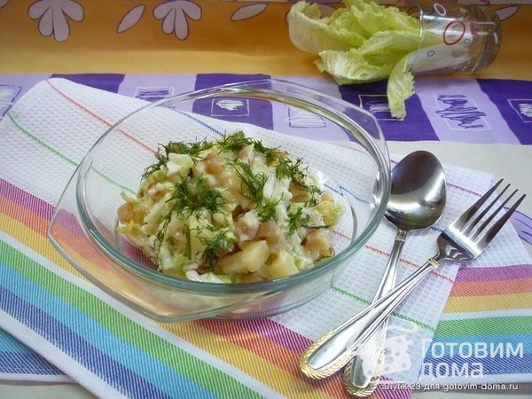 Салат из копченой куриной грудки с ананасами фото к рецепту 1