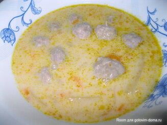 Сырный суп с фрикадельками