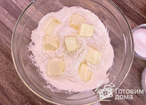 Галета с Яблоками и Творогом. Открытый яблочный пирог фото к рецепту 1