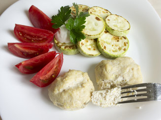 Кабачковые котлеты с фаршем в духовке