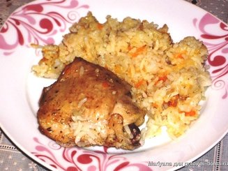 Окорочка с рисом в духовке