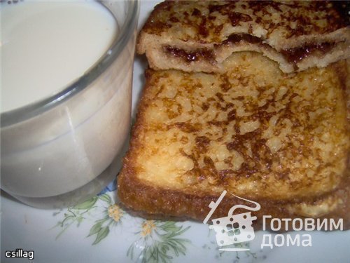 Гренки с шоколадом или с сыром