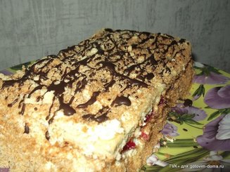 Рулет с масляным кремом и желе по ГОСТу