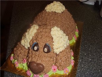 Торт-собачка 3D