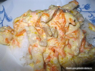 Курочка в сырном соусе