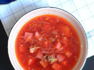 Борщ на ребрышках