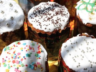Творожный кулич с изюмом