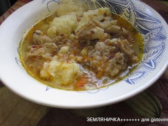 Гречневый суп с картофельными клецками