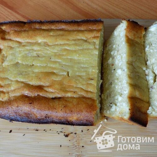 Запеканка из творога с малиновым вареньем