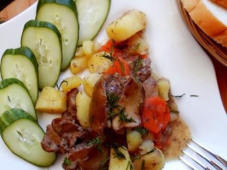 Рагу с печенью и овощами