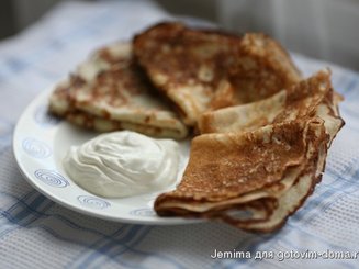 Тонкие блинчики на кефире "Ажурные"