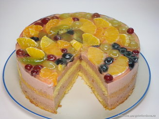 Торт-суфле с клубникой