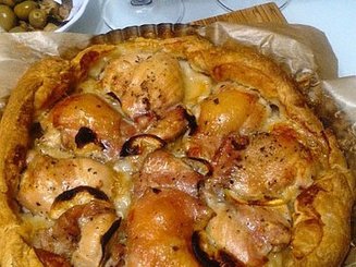 Курица, запечённая в съедобной тарелке