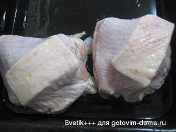 Куриные бедрышки, запеченные с сыром фото к рецепту 4