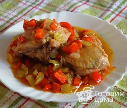 Курица чилиндрон (pollo al chilindrón) по-арагонски