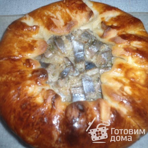 Пирог с капустой и сельдью