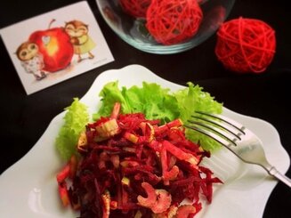 Салат из свёклы, яблок и сельдерея