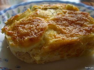 Кабачковая запеканка с курицей и творогом