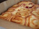 Творожные улитки начинённые пудингом и вишней от МамусьВикусь Творожные улитки начинённые пудингом и вишней от МамусьВикусь